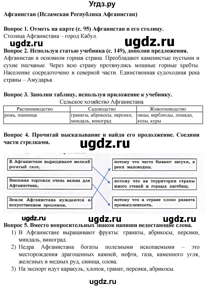 ГДЗ (Решебник) по географии 9 класс (рабочая тетрадь) Лифанова Т.М. / страница / 115