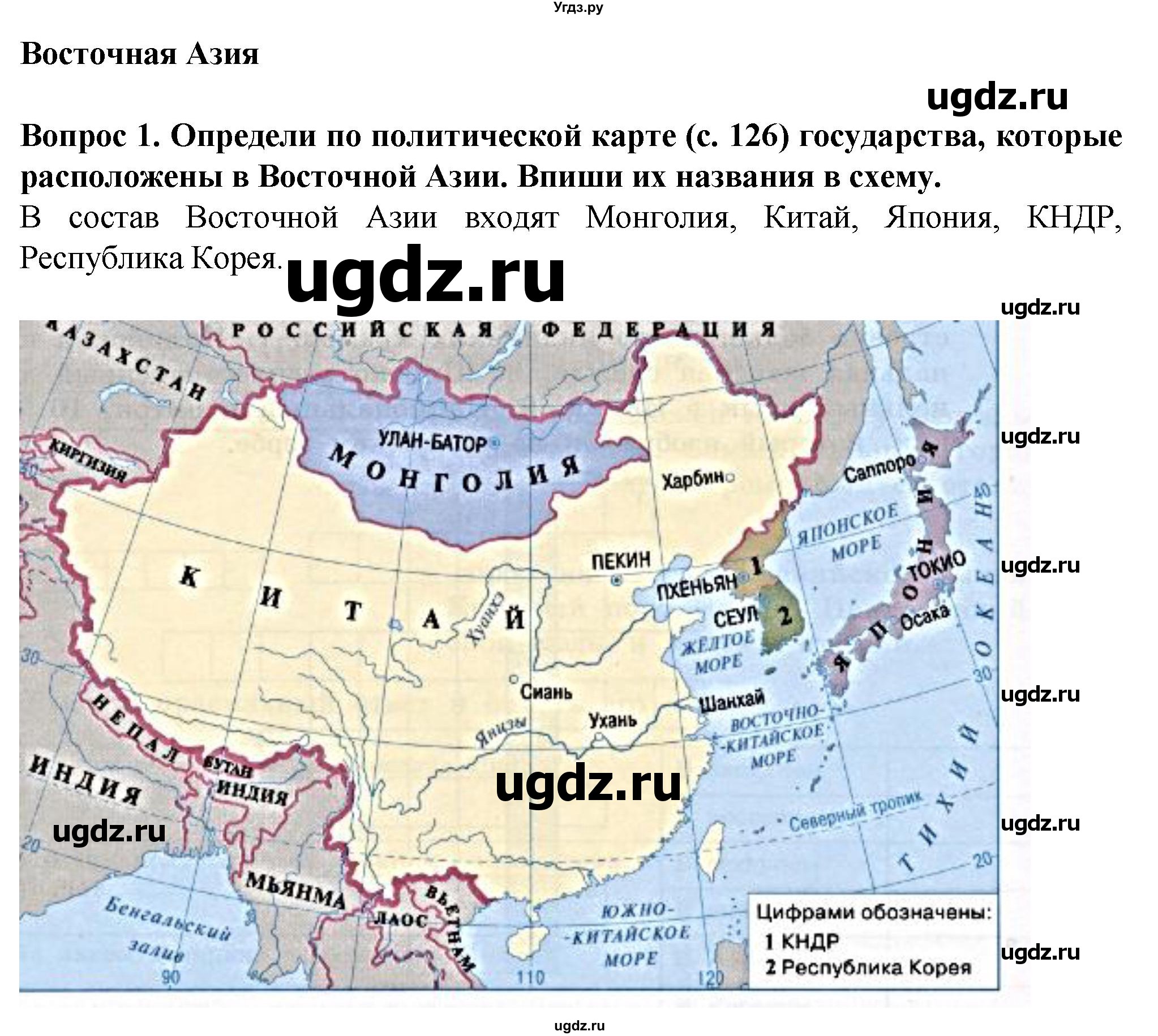 ГДЗ (Решебник) по географии 9 класс (рабочая тетрадь) Лифанова Т.М. / страница / 125