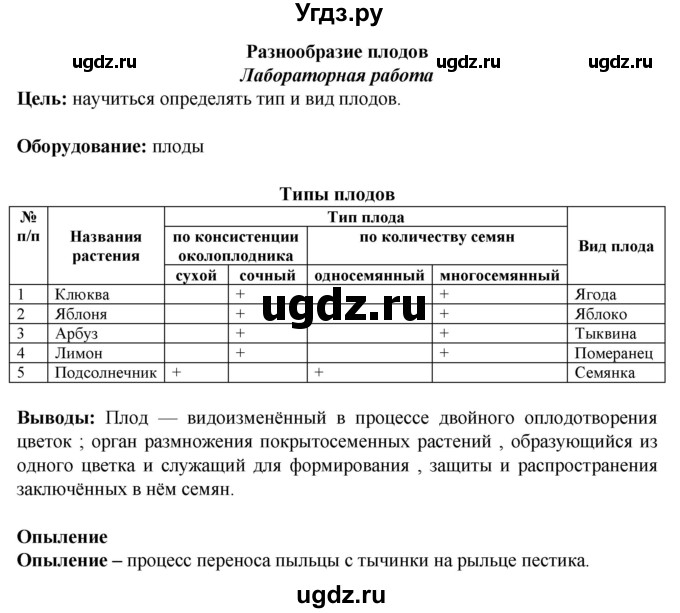 ГДЗ (Решебник) по биологии 6 класс (рабочая тетрадь) Бодрова Н.Ф. / страница / 34