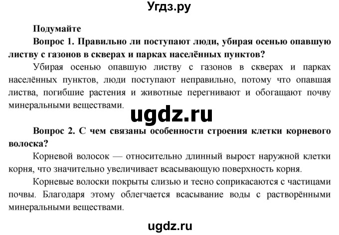 ГДЗ (Решебник) по биологии 6 класс Пасечник В.В. / страница / 116