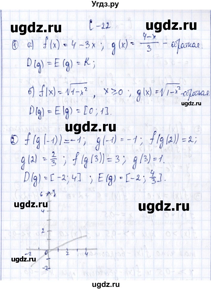 ГДЗ (Решебник) по алгебре 11 класс (дидактические материалы) Ивлев Б.М. / самостоятельная работа / вариант 1 / 22