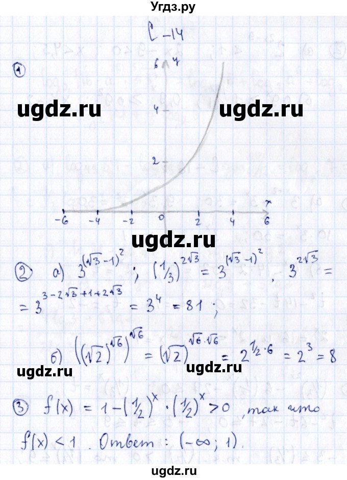 ГДЗ (Решебник) по алгебре 11 класс (дидактические материалы) Ивлев Б.М. / самостоятельная работа / вариант 2 / 14