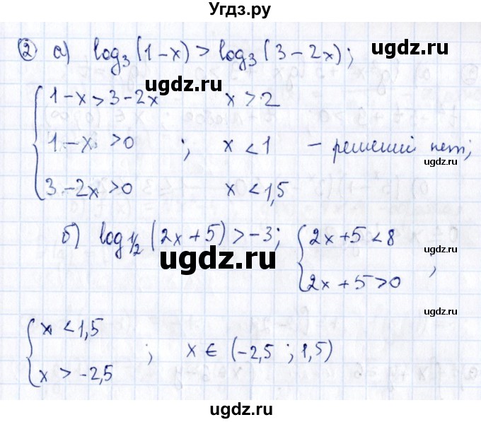 ГДЗ (Решебник) по алгебре 11 класс (дидактические материалы) Ивлев Б.М. / самостоятельная работа / вариант 2 / 19(продолжение 2)