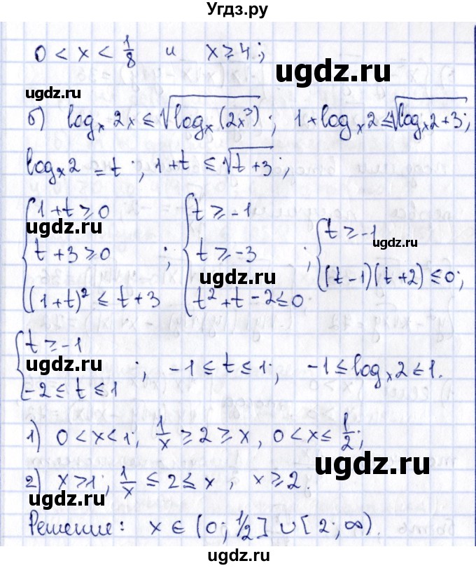 ГДЗ (Решебник) по алгебре 11 класс (дидактические материалы) Ивлев Б.М. / самостоятельная работа / вариант 10 / 20(продолжение 3)