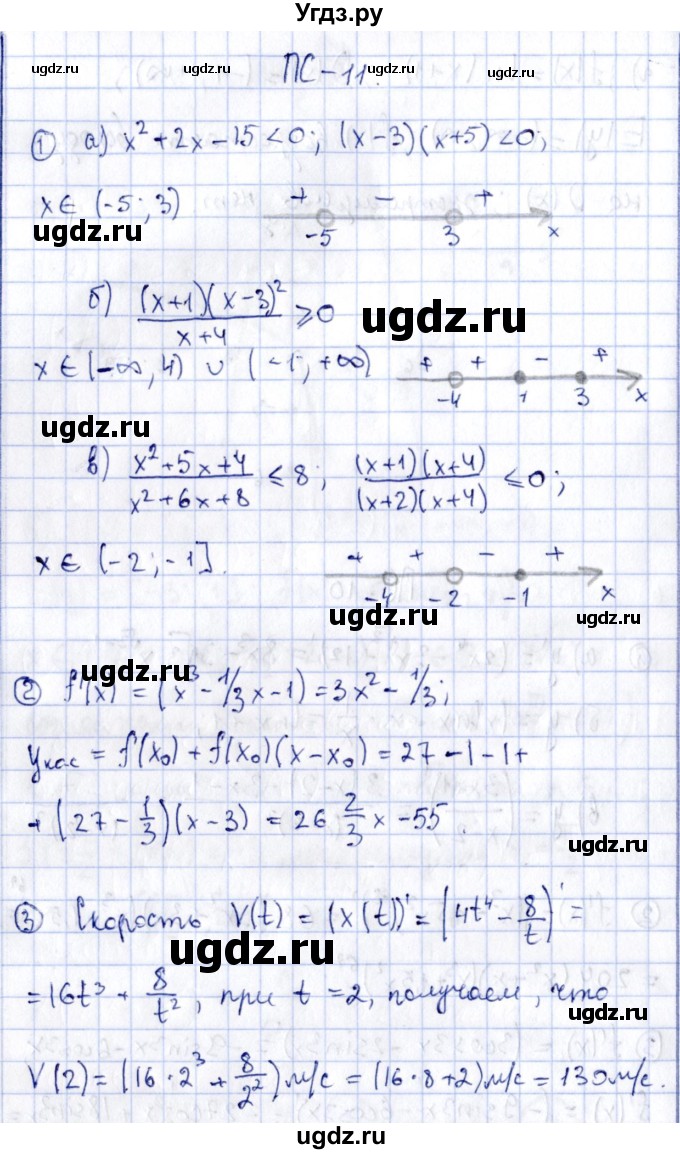 ГДЗ (Решебник) по алгебре 11 класс (дидактические материалы) Ивлев Б.М. / повторительная самостоятельная работа / вариант 2 / 11