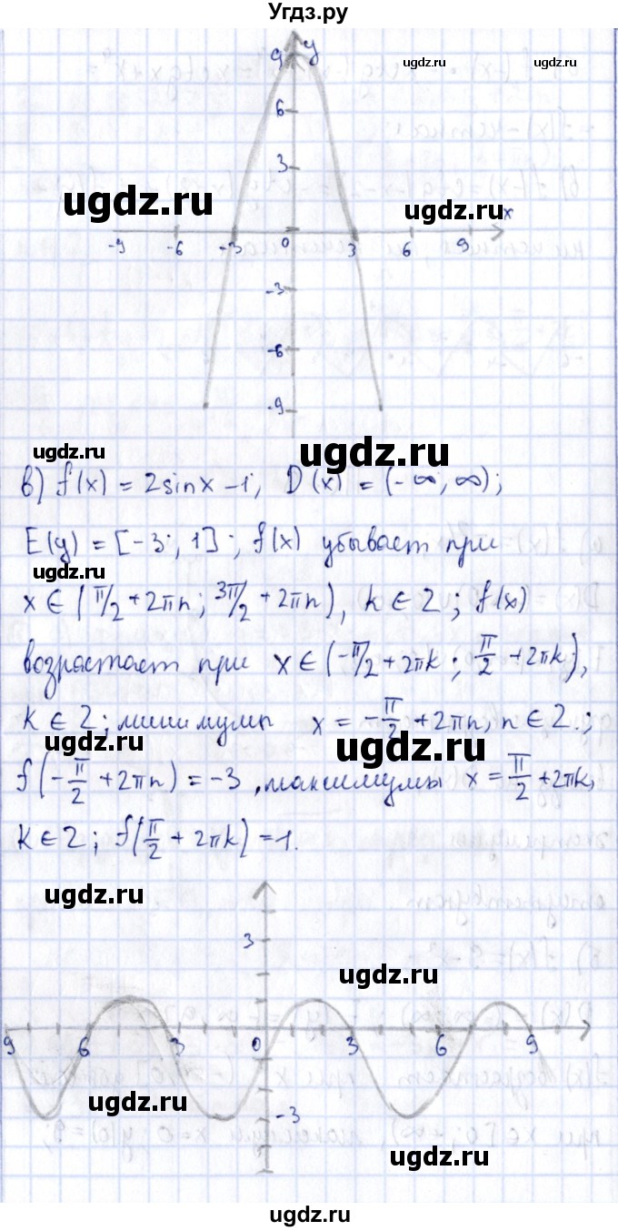 ГДЗ (Решебник) по алгебре 11 класс (дидактические материалы) Ивлев Б.М. / повторительная самостоятельная работа / вариант 2 / 9(продолжение 2)