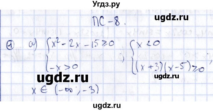 ГДЗ (Решебник) по алгебре 11 класс (дидактические материалы) Ивлев Б.М. / повторительная самостоятельная работа / вариант 5 / 8