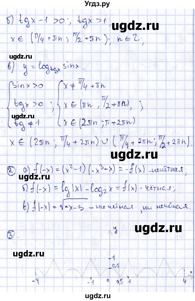 ГДЗ (Решебник) по алгебре 11 класс (дидактические материалы) Ивлев Б.М. / повторительная самостоятельная работа / вариант 5 / 8(продолжение 2)