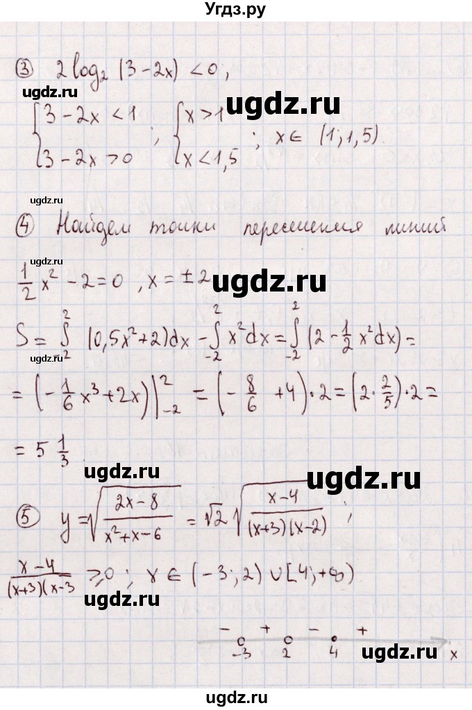 ГДЗ (Решебник) по алгебре 11 класс (дидактические материалы) Ивлев Б.М. / примерный вариант экзаменационной работы / 10(продолжение 2)