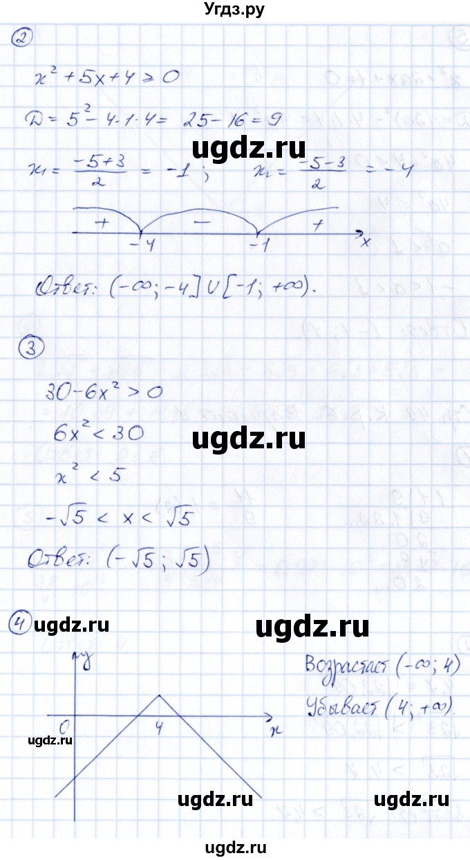 ГДЗ (Решебник) по алгебре 8 класс (контрольные и самостоятельные работы) Попов М.А. / контрольные работы / КР-5. вариант / 4(продолжение 2)