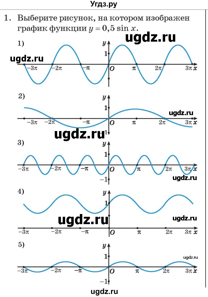 ГДЗ (Учебник) по алгебре 11 класс Арефьева И.Г. / тематические тесты / тест №5 / 1