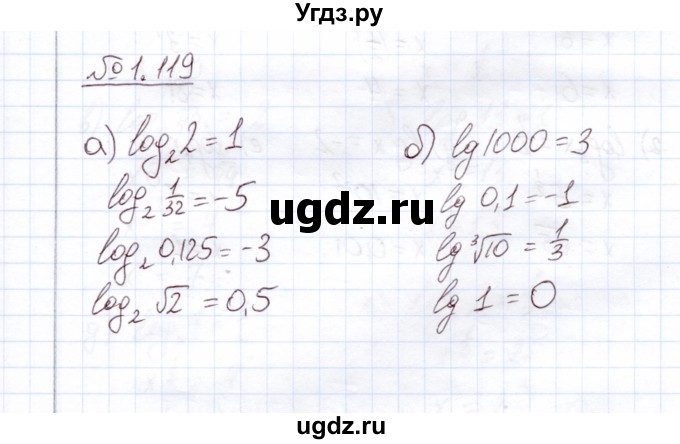 ГДЗ (Решебник) по алгебре 11 класс Арефьева И.Г. / глава 1 / упражнение / 1.119