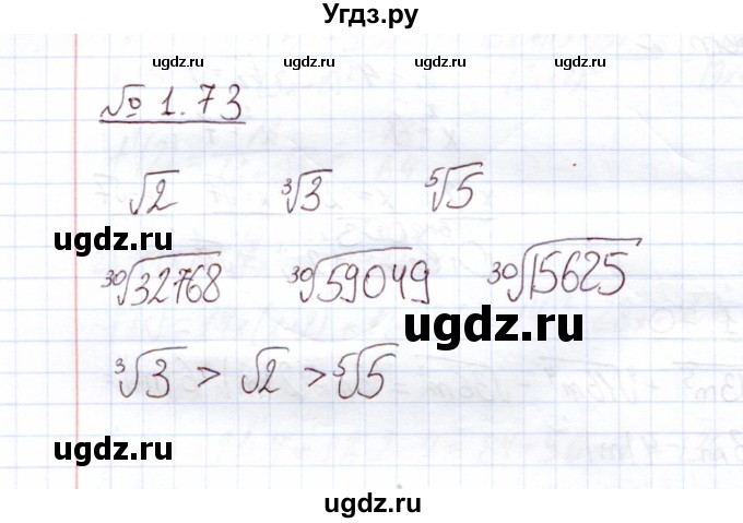 ГДЗ (Решебник) по алгебре 11 класс Арефьева И.Г. / глава 1 / упражнение / 1.73