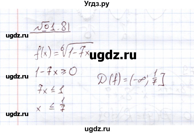ГДЗ (Решебник) по алгебре 11 класс Арефьева И.Г. / глава 1 / упражнение / 1.81