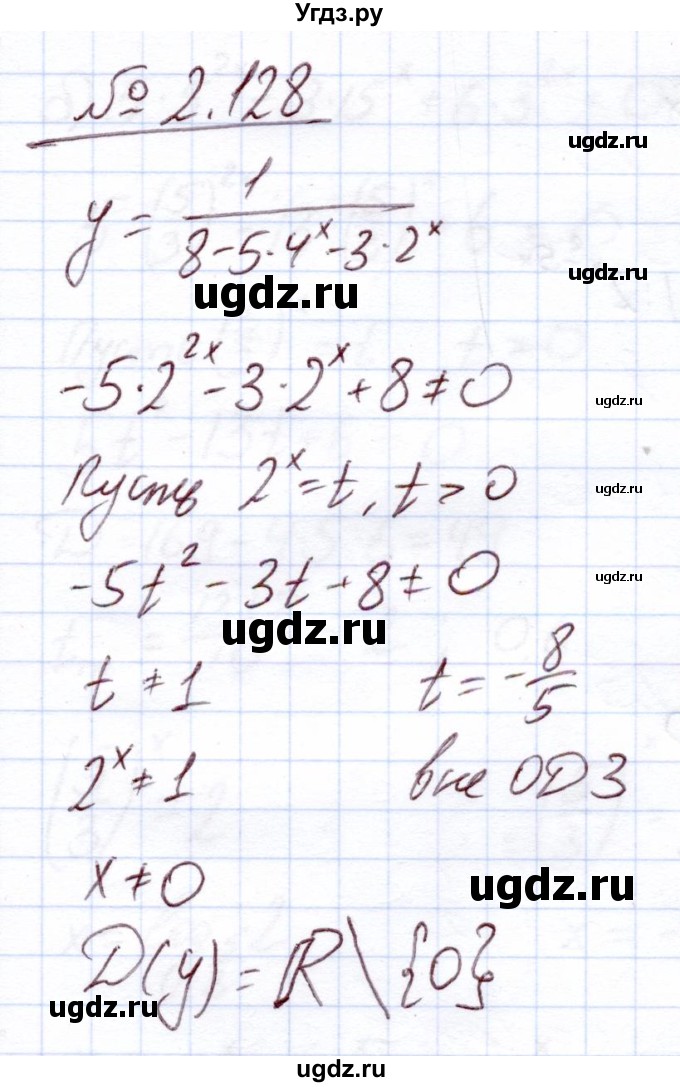 ГДЗ (Решебник) по алгебре 11 класс Арефьева И.Г. / глава 2 / упражнение / 2.128