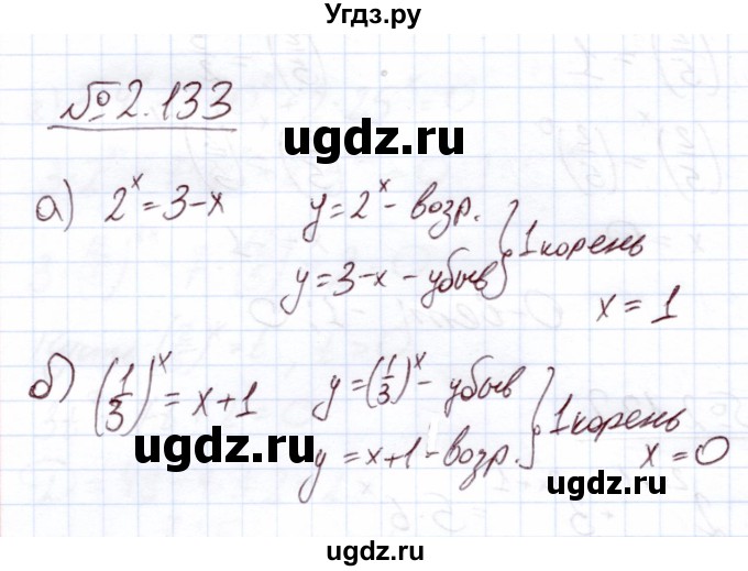 ГДЗ (Решебник) по алгебре 11 класс Арефьева И.Г. / глава 2 / упражнение / 2.133