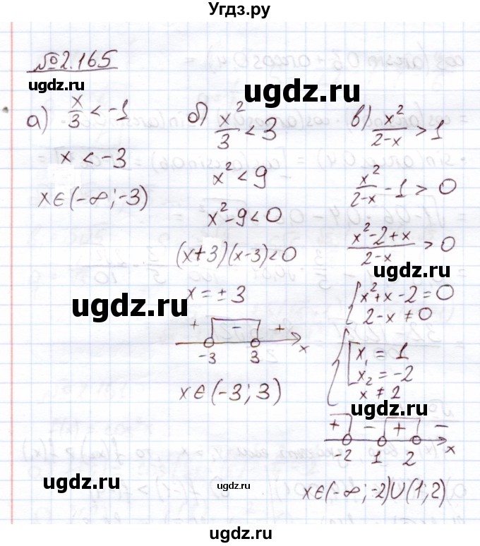 ГДЗ (Решебник) по алгебре 11 класс Арефьева И.Г. / глава 2 / упражнение / 2.165