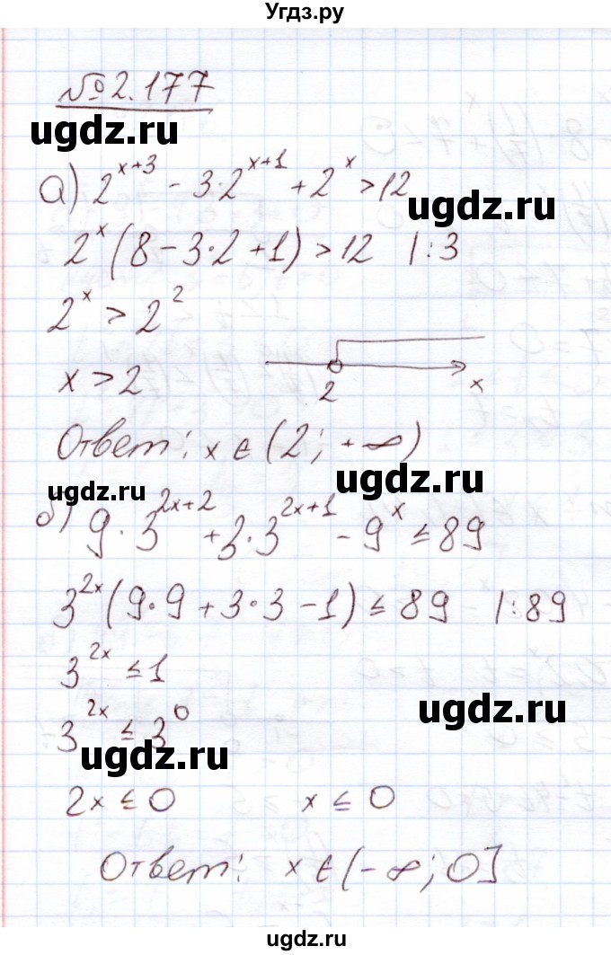 ГДЗ (Решебник) по алгебре 11 класс Арефьева И.Г. / глава 2 / упражнение / 2.177