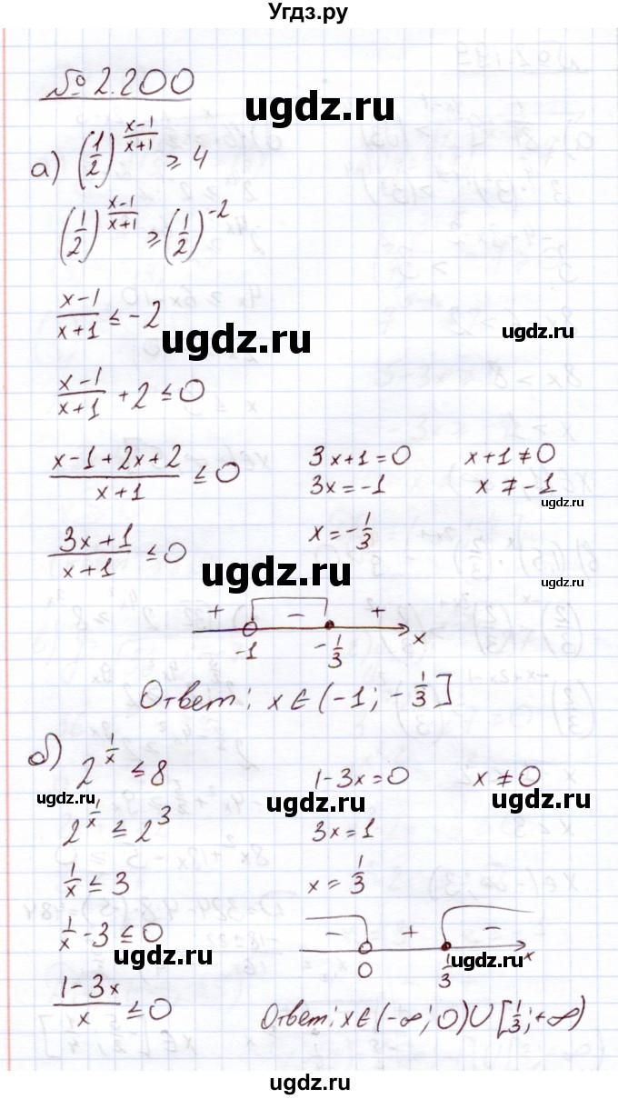 ГДЗ (Решебник) по алгебре 11 класс Арефьева И.Г. / глава 2 / упражнение / 2.200