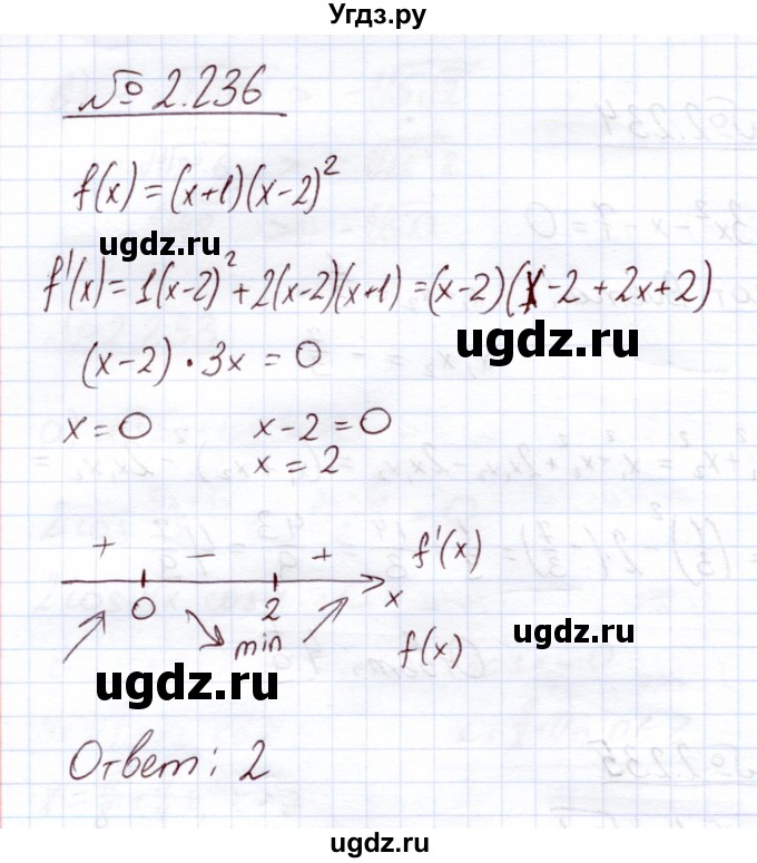 ГДЗ (Решебник) по алгебре 11 класс Арефьева И.Г. / глава 2 / упражнение / 2.236