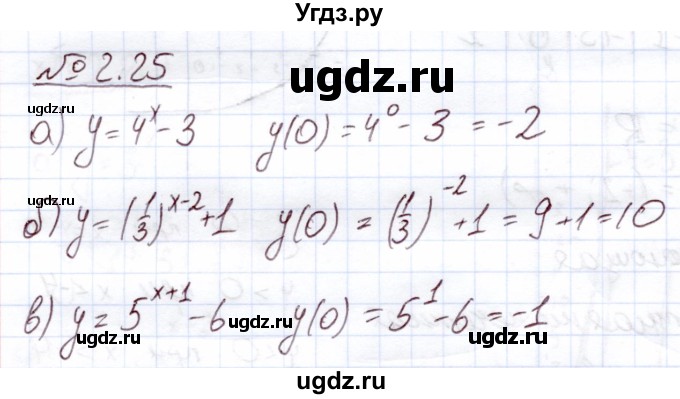 ГДЗ (Решебник) по алгебре 11 класс Арефьева И.Г. / глава 2 / упражнение / 2.25