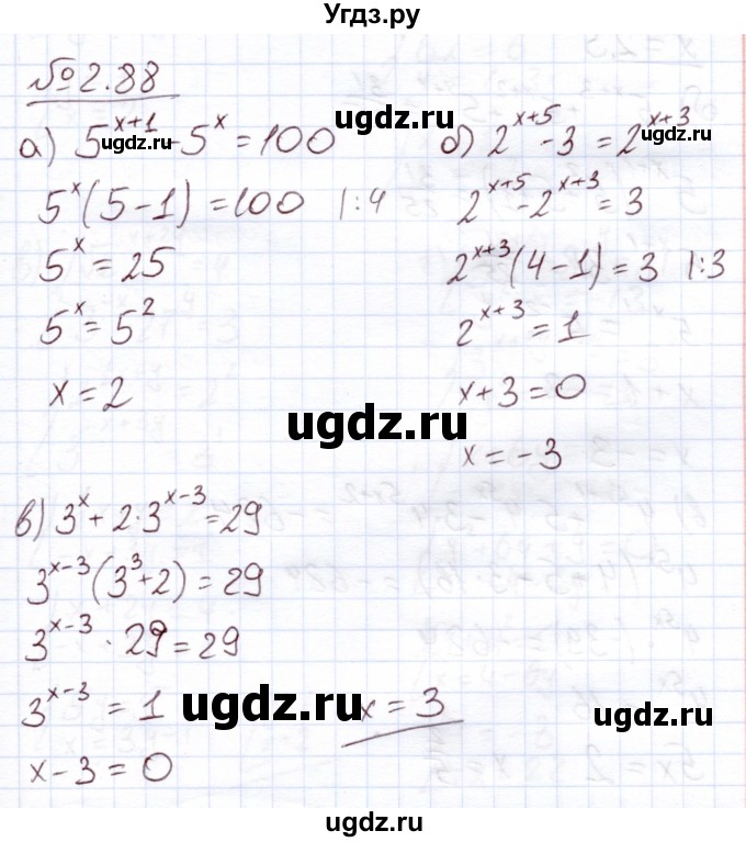 ГДЗ (Решебник) по алгебре 11 класс Арефьева И.Г. / глава 2 / упражнение / 2.88