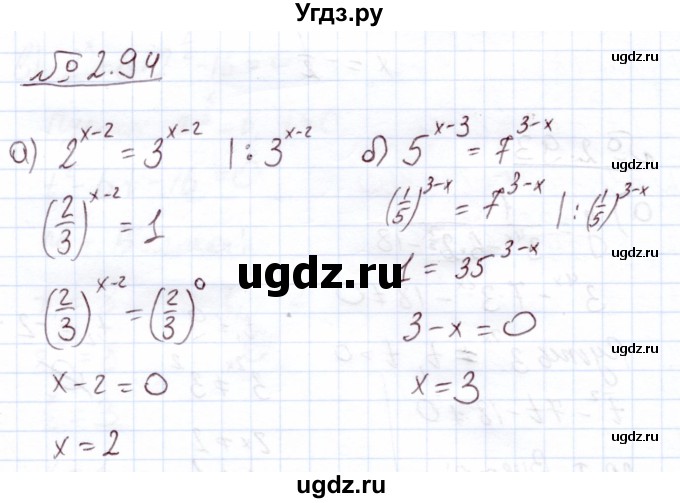 ГДЗ (Решебник) по алгебре 11 класс Арефьева И.Г. / глава 2 / упражнение / 2.94