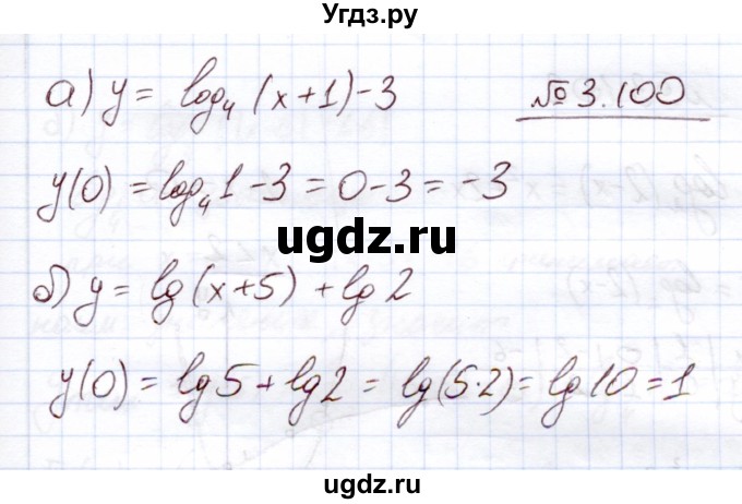 ГДЗ (Решебник) по алгебре 11 класс Арефьева И.Г. / глава 3 / упражнение / 3.100