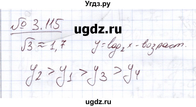 ГДЗ (Решебник) по алгебре 11 класс Арефьева И.Г. / глава 3 / упражнение / 3.115