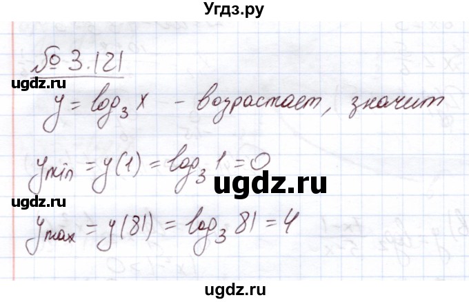 ГДЗ (Решебник) по алгебре 11 класс Арефьева И.Г. / глава 3 / упражнение / 3.121