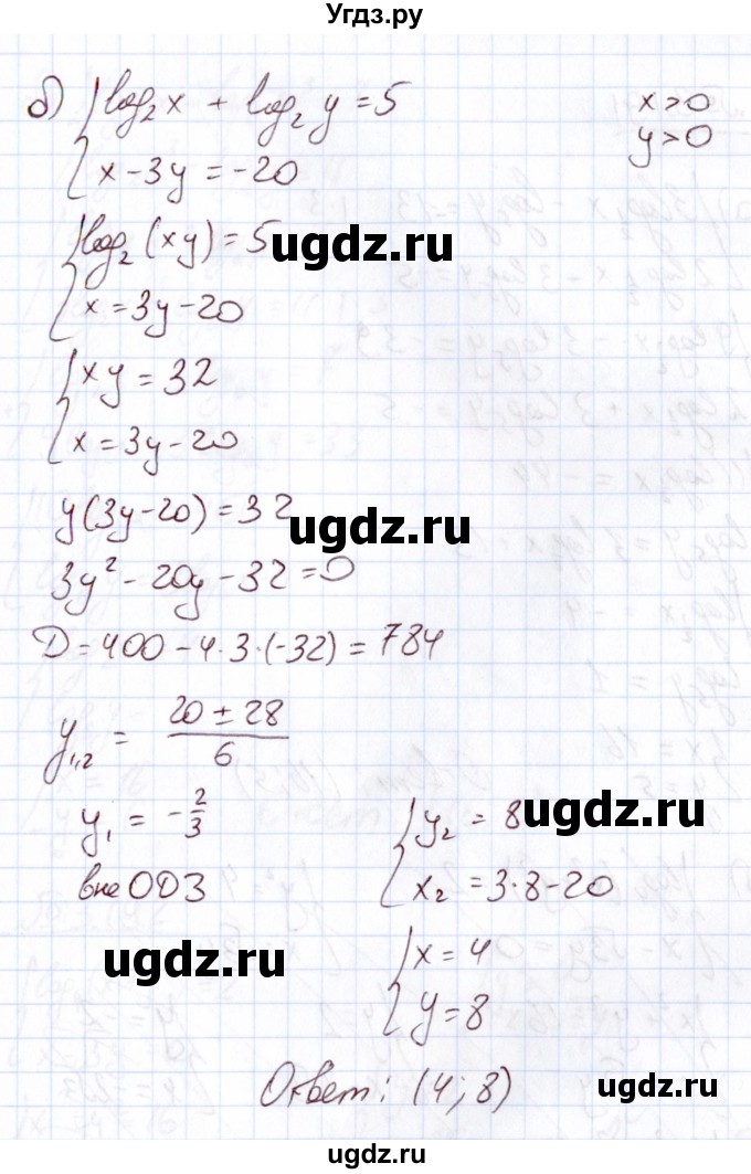 ГДЗ (Решебник) по алгебре 11 класс Арефьева И.Г. / глава 3 / упражнение / 3.190(продолжение 2)
