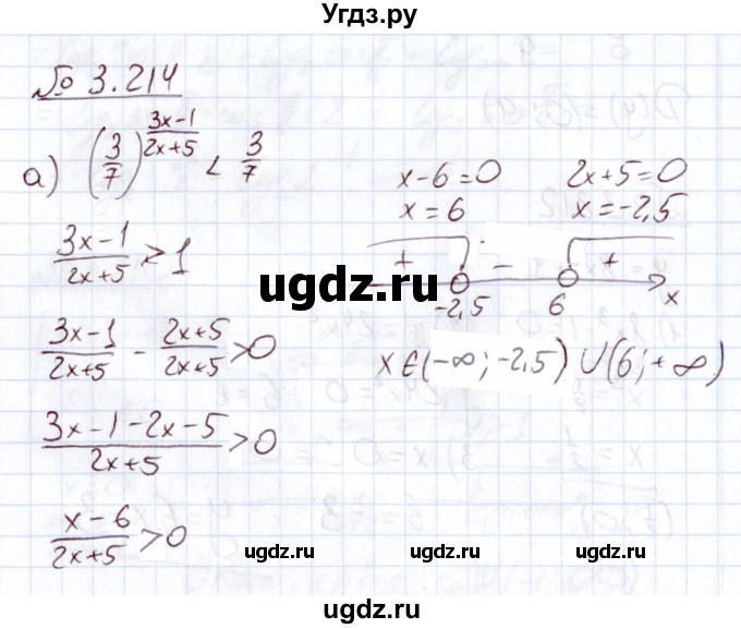 ГДЗ (Решебник) по алгебре 11 класс Арефьева И.Г. / глава 3 / упражнение / 3.214