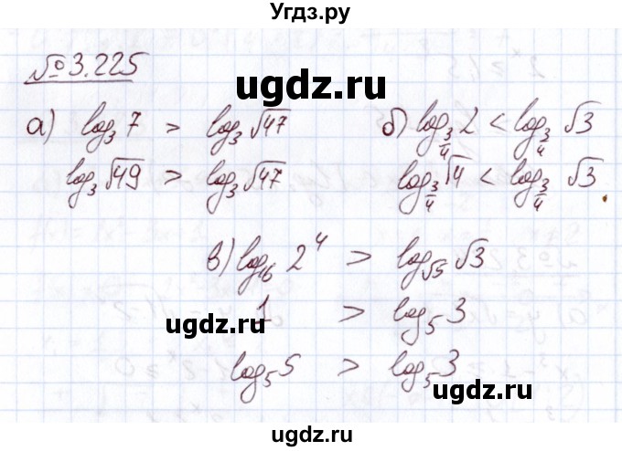 ГДЗ (Решебник) по алгебре 11 класс Арефьева И.Г. / глава 3 / упражнение / 3.225