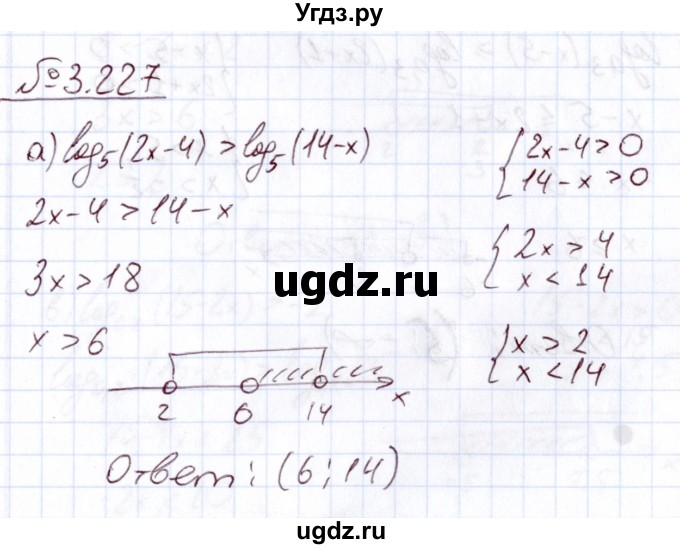 ГДЗ (Решебник) по алгебре 11 класс Арефьева И.Г. / глава 3 / упражнение / 3.227