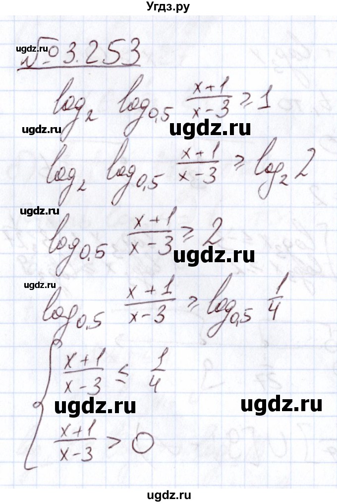 ГДЗ (Решебник) по алгебре 11 класс Арефьева И.Г. / глава 3 / упражнение / 3.253