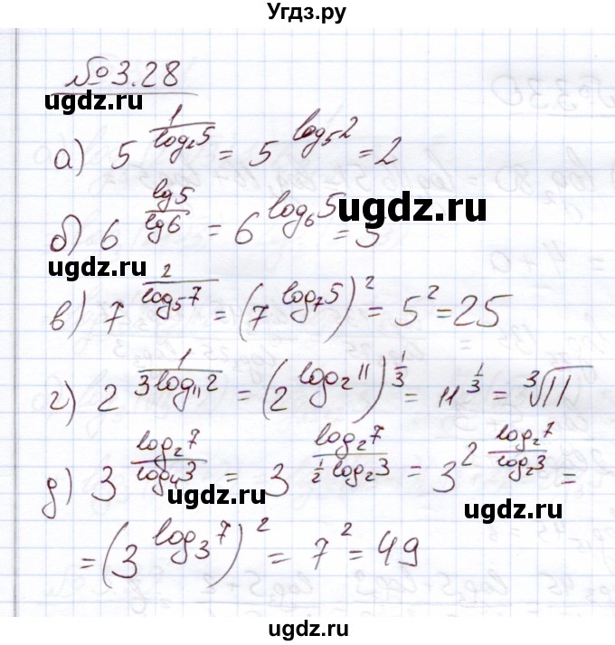 ГДЗ (Решебник) по алгебре 11 класс Арефьева И.Г. / глава 3 / упражнение / 3.28