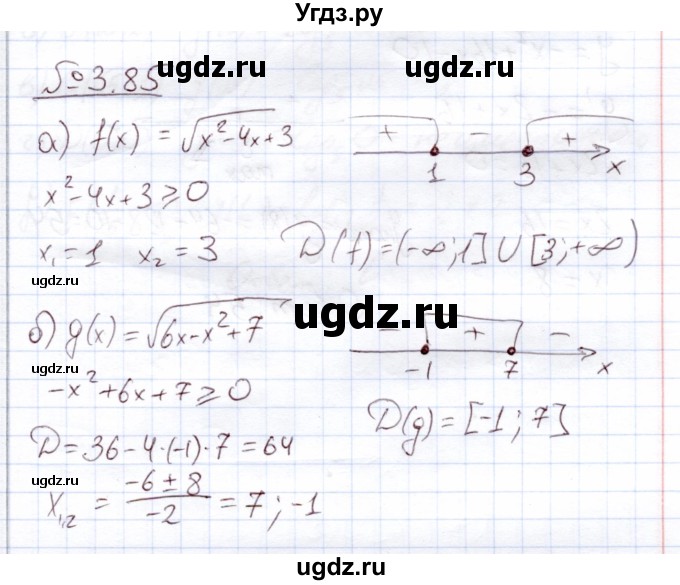 ГДЗ (Решебник) по алгебре 11 класс Арефьева И.Г. / глава 3 / упражнение / 3.85