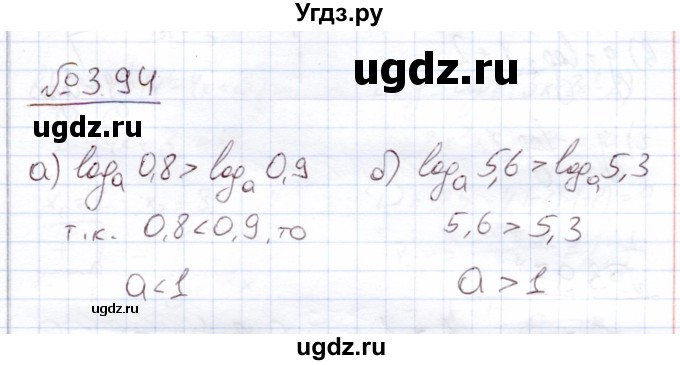 ГДЗ (Решебник) по алгебре 11 класс Арефьева И.Г. / глава 3 / упражнение / 3.94