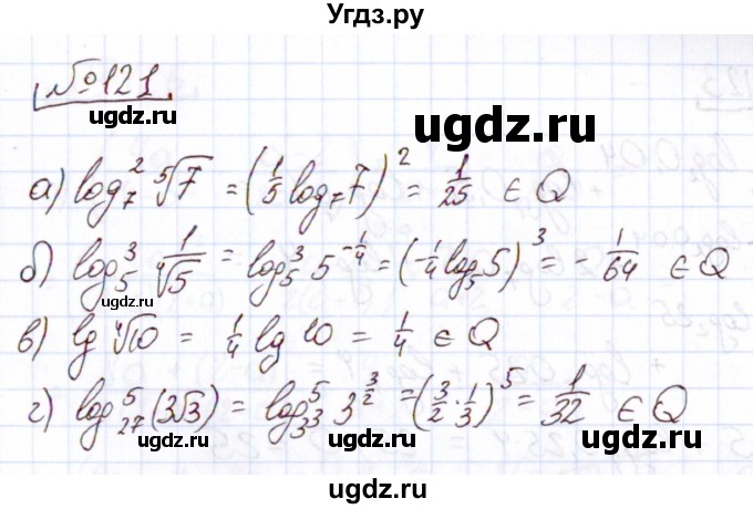 ГДЗ (Решебник) по алгебре 11 класс Арефьева И.Г. / итоговое повторение / 121