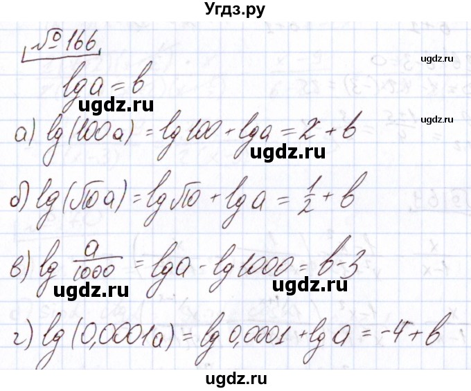 ГДЗ (Решебник) по алгебре 11 класс Арефьева И.Г. / итоговое повторение / 166