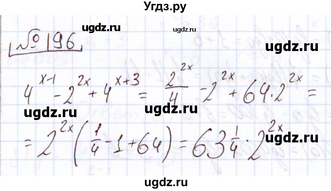 ГДЗ (Решебник) по алгебре 11 класс Арефьева И.Г. / итоговое повторение / 196