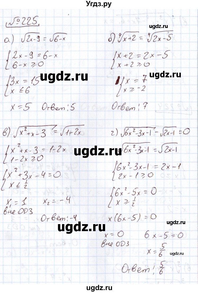 ГДЗ (Решебник) по алгебре 11 класс Арефьева И.Г. / итоговое повторение / 225