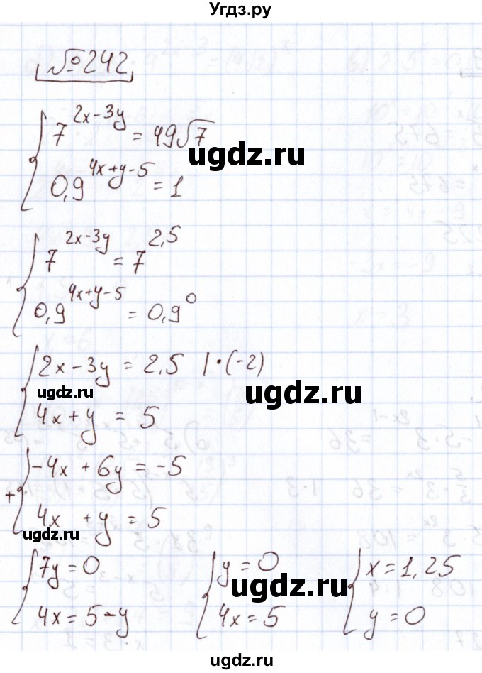 ГДЗ (Решебник) по алгебре 11 класс Арефьева И.Г. / итоговое повторение / 242