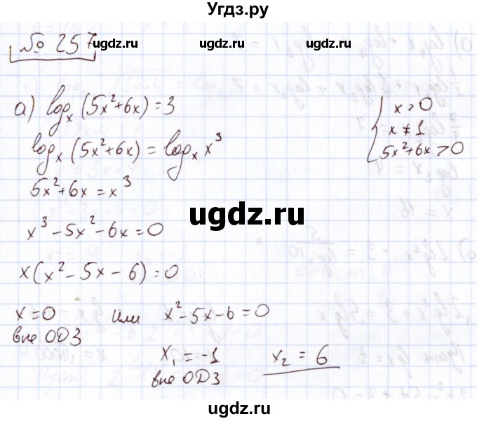 ГДЗ (Решебник) по алгебре 11 класс Арефьева И.Г. / итоговое повторение / 257