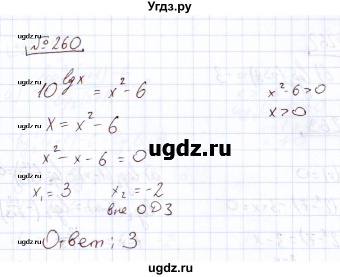 ГДЗ (Решебник) по алгебре 11 класс Арефьева И.Г. / итоговое повторение / 260
