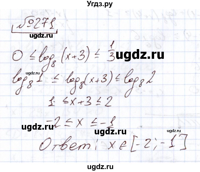 ГДЗ (Решебник) по алгебре 11 класс Арефьева И.Г. / итоговое повторение / 271