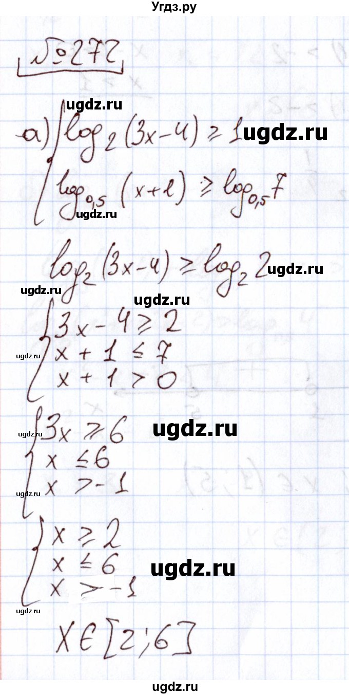 ГДЗ (Решебник) по алгебре 11 класс Арефьева И.Г. / итоговое повторение / 272