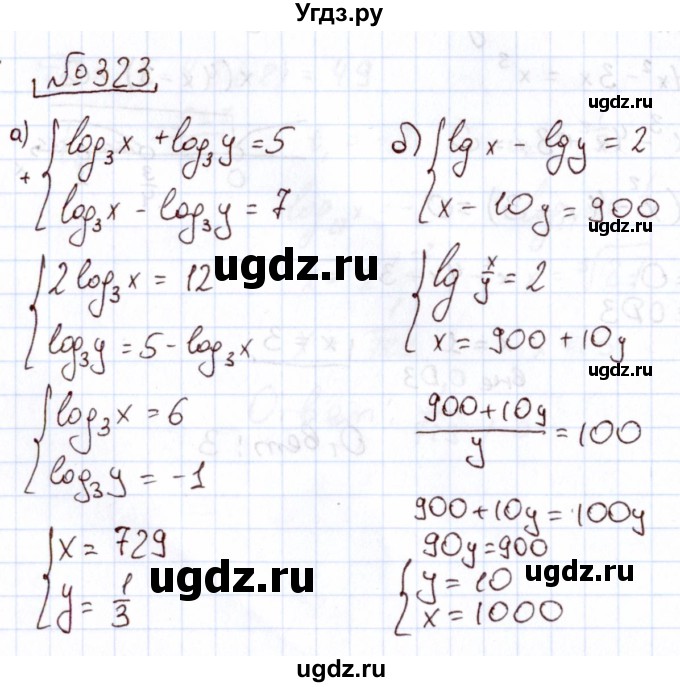 ГДЗ (Решебник) по алгебре 11 класс Арефьева И.Г. / итоговое повторение / 323