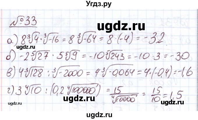 ГДЗ (Решебник) по алгебре 11 класс Арефьева И.Г. / итоговое повторение / 33