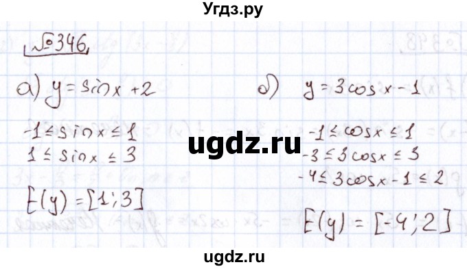 ГДЗ (Решебник) по алгебре 11 класс Арефьева И.Г. / итоговое повторение / 346
